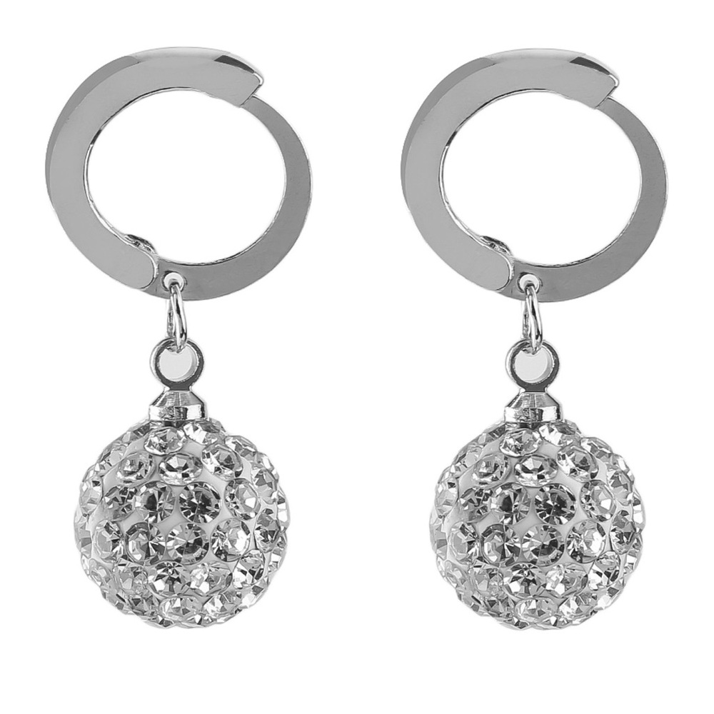 925 Stamped Silver Shambala Huggie Hoop Earrings - Picture 4 of 8